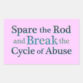 Durchbruch des Missbrauchs Rechteckiger Aufkleber