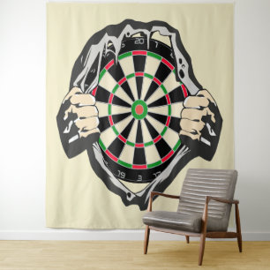 Durchbruch zum Bullseye - Ultimate Dartboard Wandteppich