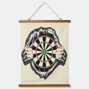 Durchbruch zum Bullseye - Ultimate Dartboard Wandteppich Mit Holzrahmen