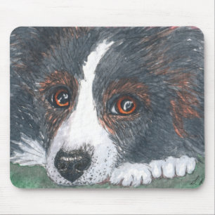 Durchdachter Border-Collie-Hund Mousepad