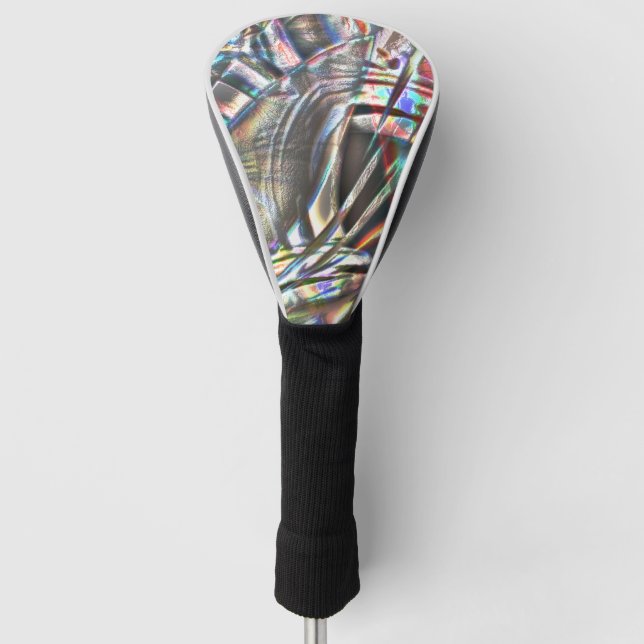 Durcheinander von bunten Strichen in rustikalem un Golf Headcover (Vorderseite)