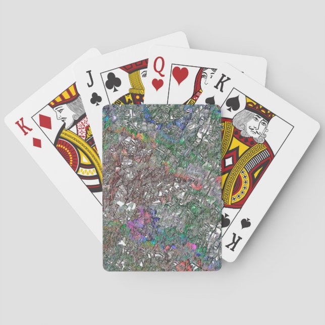 Durcheinander von Farbstücken, die nicht wirklich  Spielkarten (Rückseite)