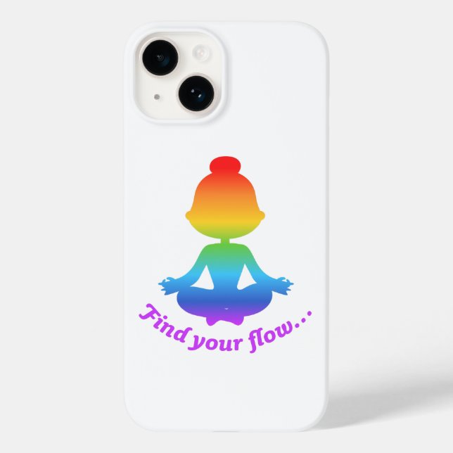 Durchfluss-Handy-Gehäuse finden (Regenbogen) Case-Mate iPhone 14 Hülle (Rückseite)