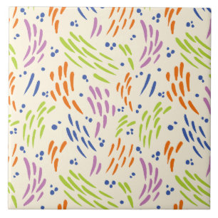 Durchfluss in Blau, Orange, Lila, Grün und Creme Fliese