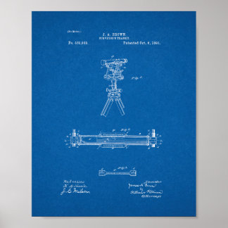 Durchfuhrpatent für Besichtiger - Blueprint Poster