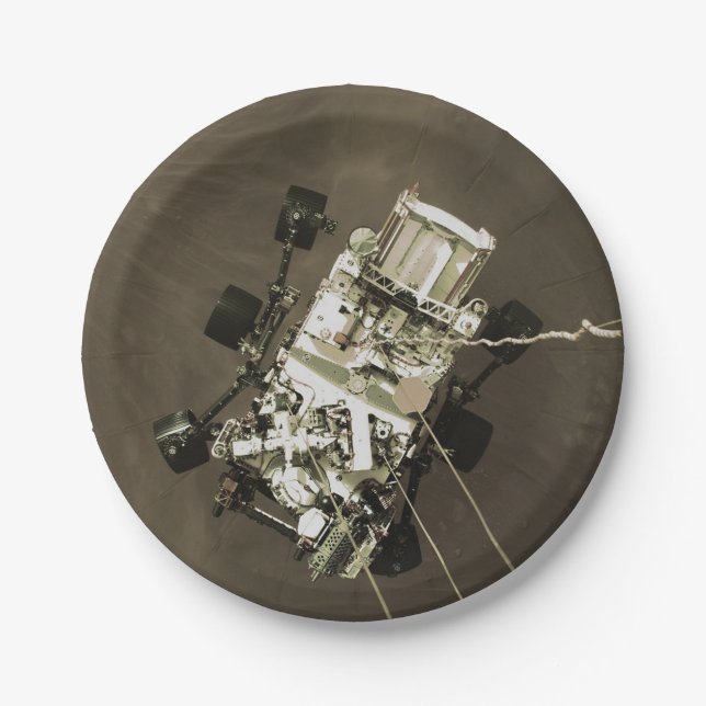 Durchhaltevermögen Ankunft in Mars Pappteller (Vorderseite)