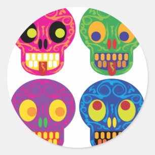 Durchmesser de Los todos Los muertos Runder Aufkleber
