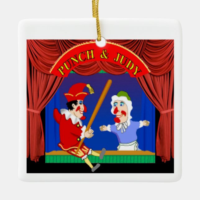 Durchschlag und Judy Keramikornament (Vorderseite)