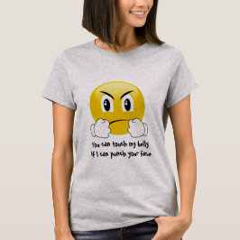 Durchschlags-Gesicht Emoji T-Shirt