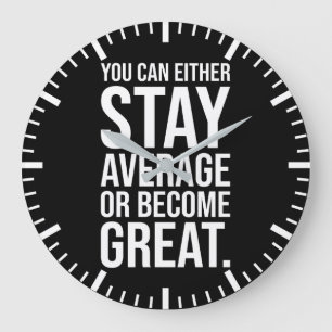 Durchschnittlich bleibe oder groß werden, Erfolg M Große Wanduhr