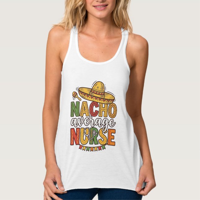 Durchschnittliche Nacho-Krankenschwester Cinco De  Tank Top (Vorderseite)