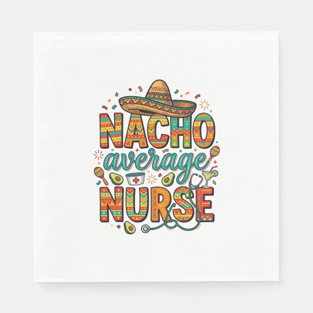 Durchschnittliche Nacho-Krankenschwester-Fiesta-Ve Serviette (Vorderseite)