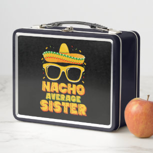 Durchschnittliche Nacho-Schwester Cinco De Mayo pa Metall Brotdose