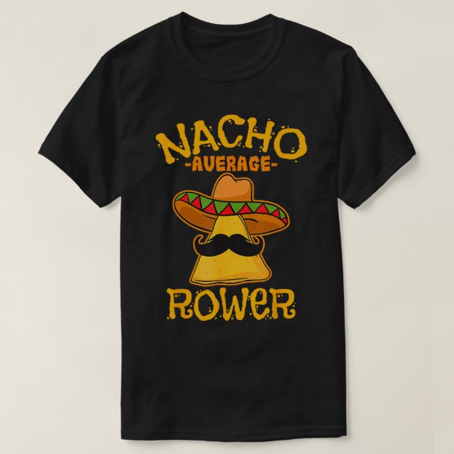 Durchschnittliche Rower Rowing Cinco De Mayo Mexik T-Shirt (Design vorne)