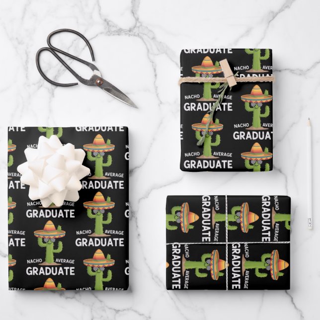 Durchschnittlicher Nacho-Absolvent der High School Geschenkpapier Set (Vorderseite)