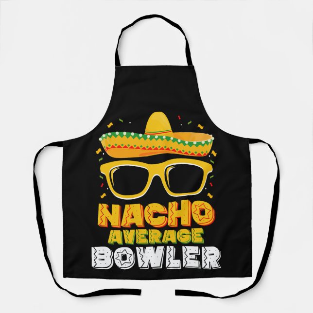 Durchschnittlicher Nacho-Bowler Cinco De MayoNacho Schürze (Vorderseite)