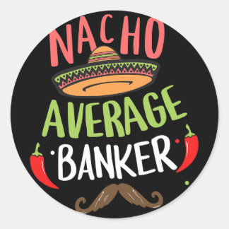 Durchschnittlicher Nacho-Nker-Sombrero-Bart Cinco  Runder Aufkleber