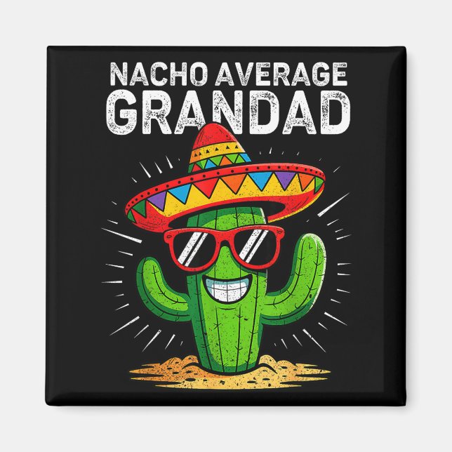 Durchschnittlicher Opa-Nacho lustiger Cinco de May Magnet (Vorne)