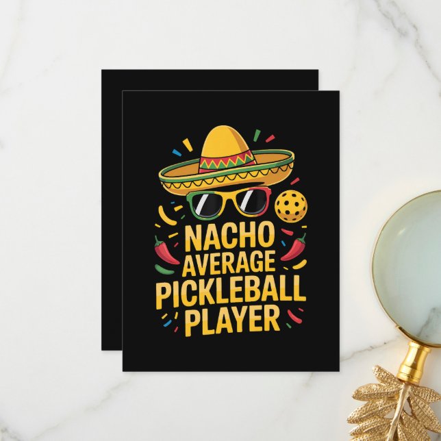 Durchschnittlicher Pickleball-Spieler Dankeskarte (Vorderseite/Rückseite Beispiel)