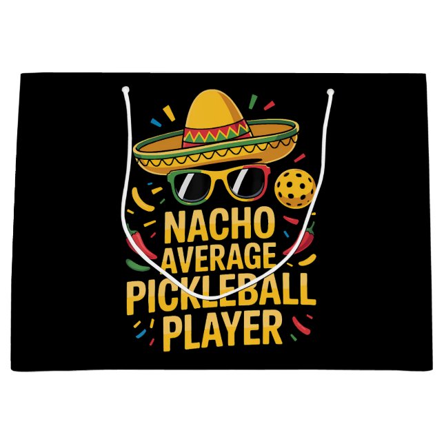 Durchschnittlicher Pickleball-Spieler Große Geschenktüte (Vorderseite)