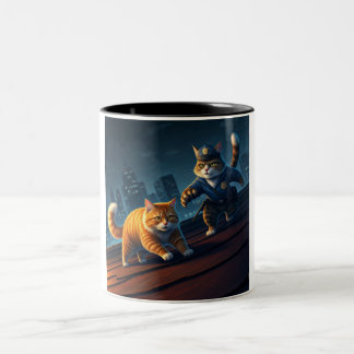 Durchsetzung durch Paw: Zwei-Keramiken-Tasse Zweifarbige Tasse