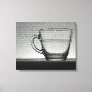Durchsichtiger Glasbecher Leinwanddruck