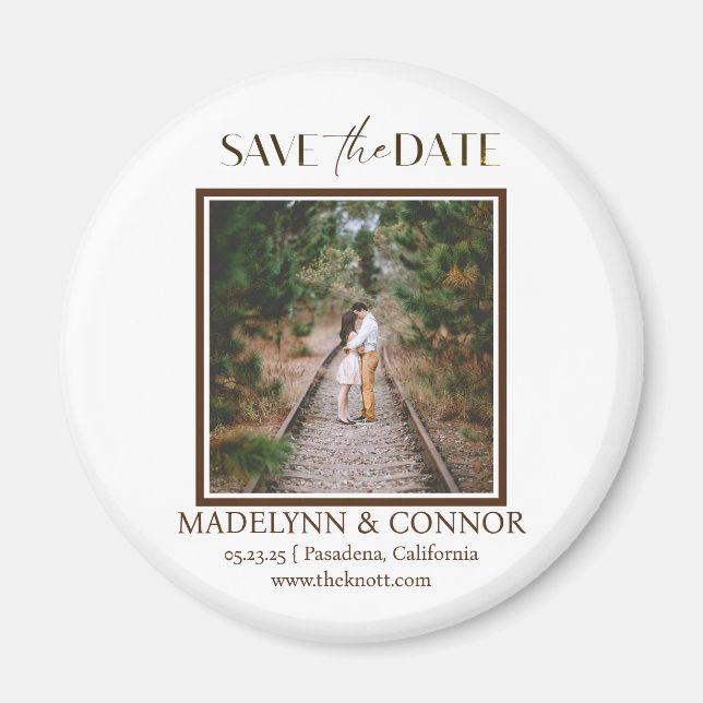 Durchsichtiges Skript-Foto Speichern des Datumsfen Magnet (Vorne)