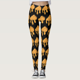 Durchsickern der Käsepizza Leggings