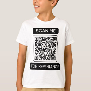Durchsuchen Sie mich nach den Reue-QR-Code-Boys T-Shirt
