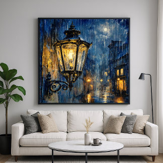 Durchtränkte Laterne - Pastell-Impressionistischer Poster