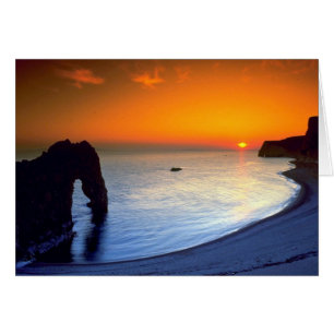 Durdle Door, Sonnenuntergang, Dorset, England