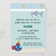 Durée du bain Baby shower Invitation