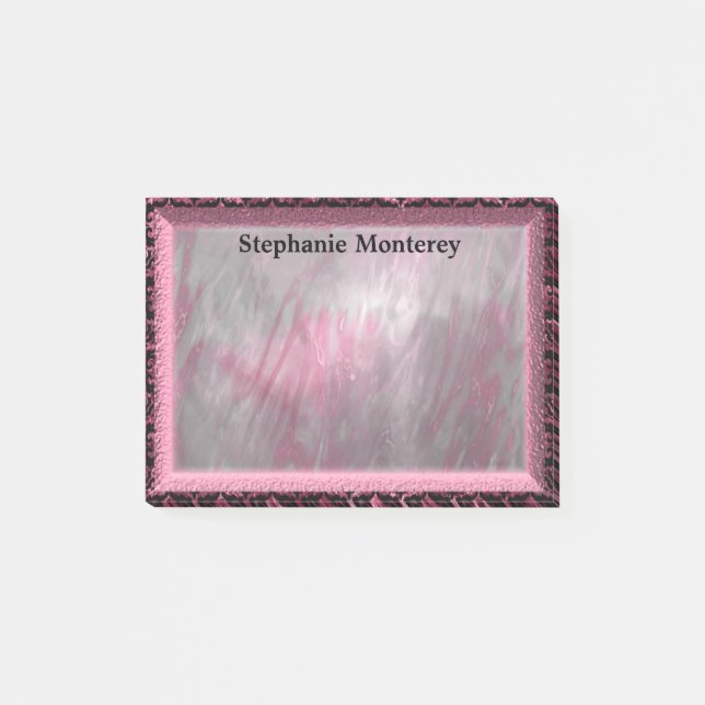 Durenfield Petal Elegant Monogram Post-it Klebezettel (Vorderseite)