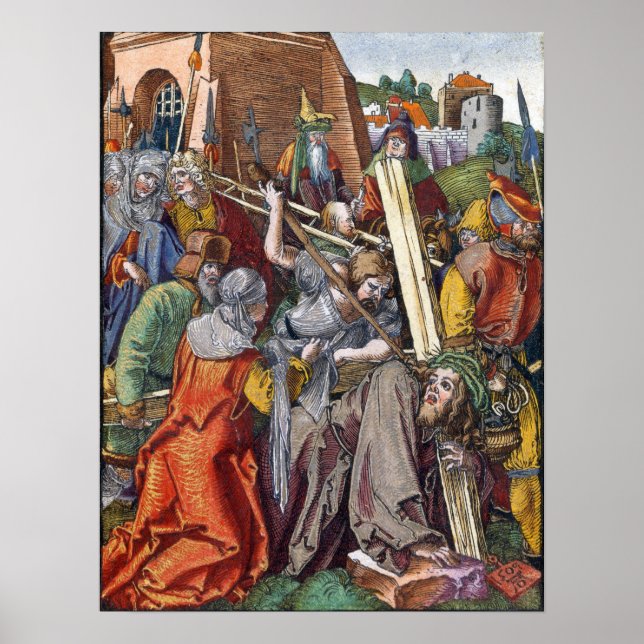 Dürer - das Tragen des Kreuzes Poster (Vorne)