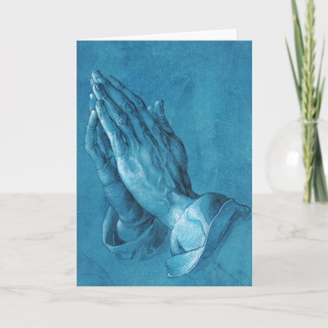 Durer Praying Hands Grußkarte Karte (Vorderseite)