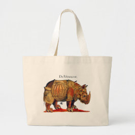 Durer Rhinoceros Farbenrenaissance auf Tote-Tasche Jumbo Stoffbeutel