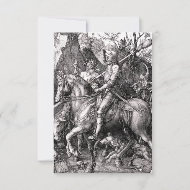 Durer Ritter Tod und der Teufel Einladungen (Vorderseite)