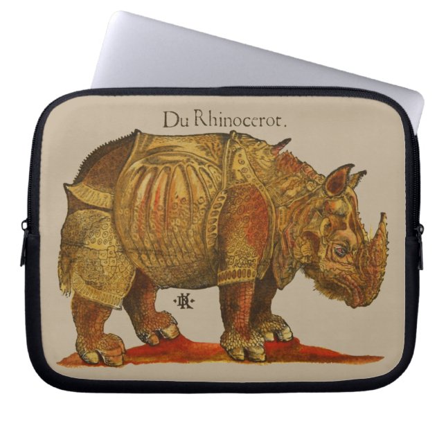 Durer's Rhinoceros Laptopschutzhülle (Vorderseite)