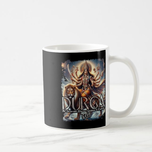 Durga Goddess War Hindu Mythology Devi Shakti Kaffeetasse (Rechts)