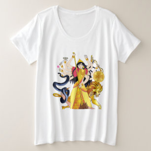 Durga Maa The Goddes Große Größe T-Shirt