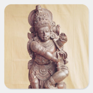 Durga, von Südindien Quadratischer Aufkleber