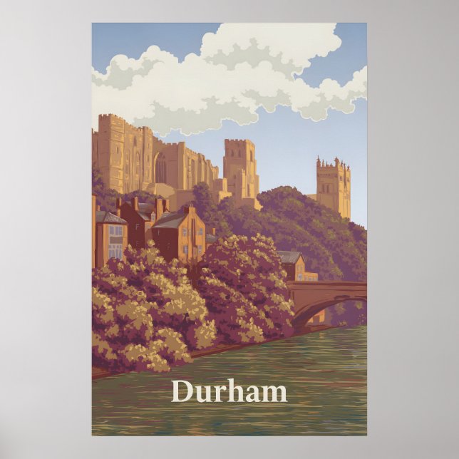 Durham England Reiseposter Poster (Vorne)