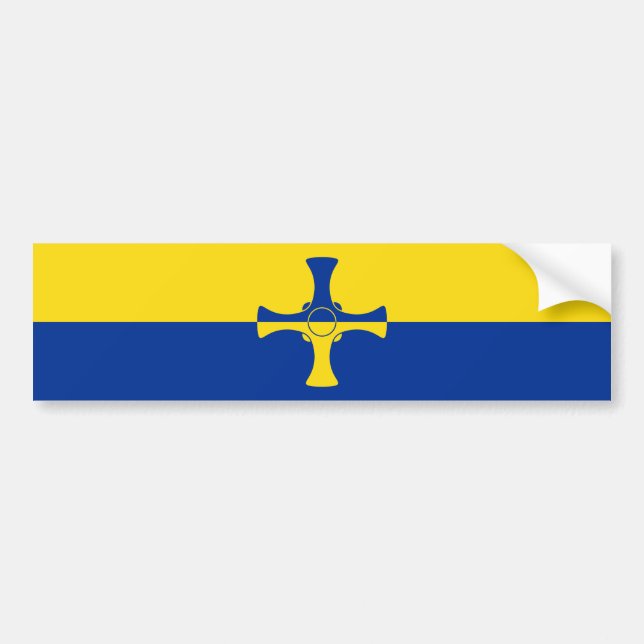 Durham Flag (Landkreis von England, UK) Autoaufkleber (Vorne)