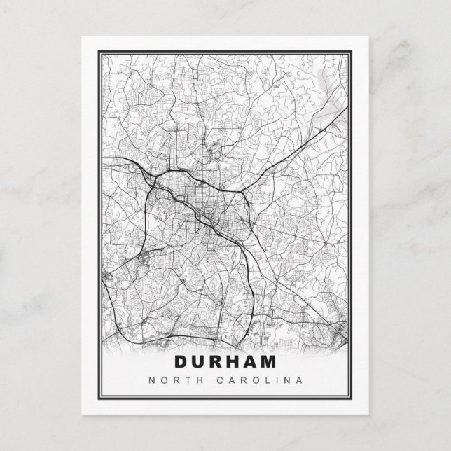 Durham Map Postkarte (Vorderseite)