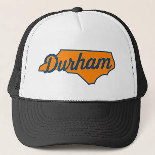 Durham North Carolina Script Design - Staat Form Truckerkappe