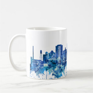 Durham North Carolina Skyline Blue Kaffeetasse