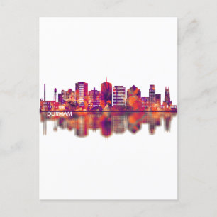 Durham North Carolina Skyline Einladungspostkarte
