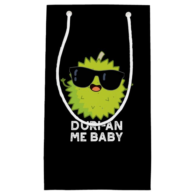 Duri-an-Me Baby Funny Durian Frucht Pun Dark BG Kleine Geschenktüte (Vorderseite)