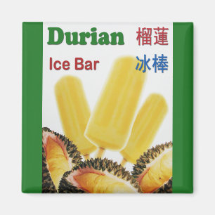 Durian-Eis-Bar-tropische FruchtPopsicle Magnet