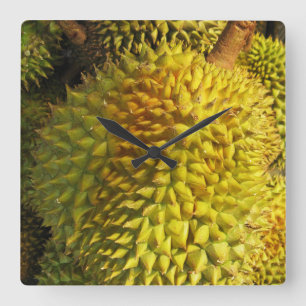 Durian Fruit Quadratische Wanduhr
